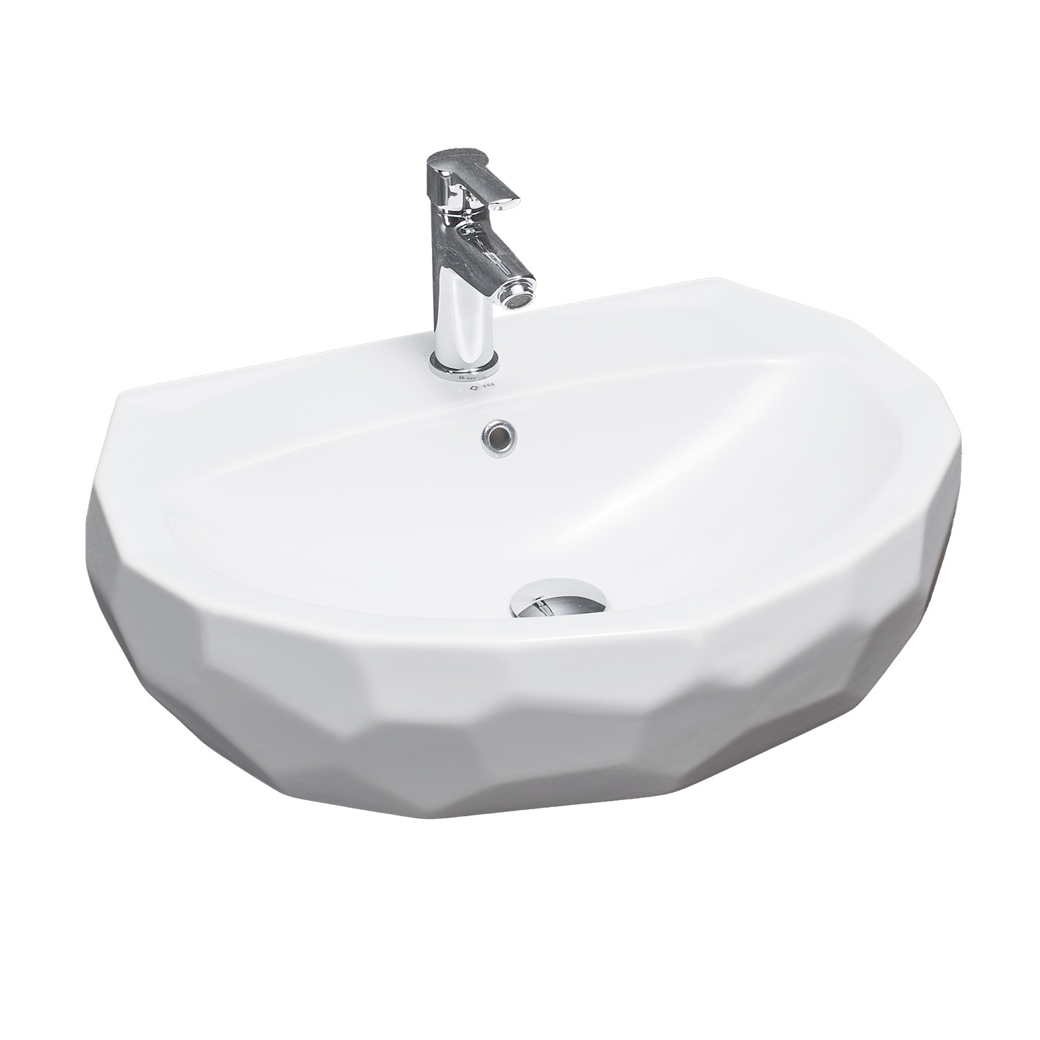 Countertop Bowl Washbasin with Tap Hole